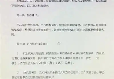 场外配资部分合同条款：曾是造梦机，如今却成绞肉机？